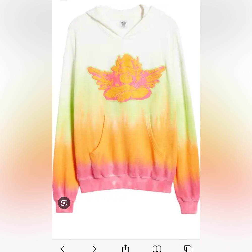 Boys Lie Pink and Green Gradient Hoodie